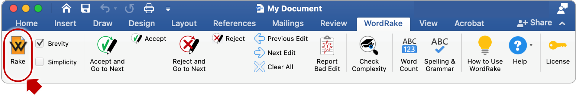 WR v5 Ribbon MAC Word 2021_Rake Button.png