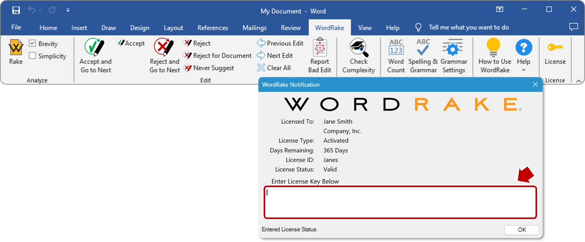 WR v5 2019 Ribbon with License Dialog.png